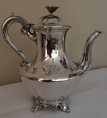 William IV silver coffee pot. London 1837 Edward, Edward Junior, John & William Barnard.  27 troy ounces.