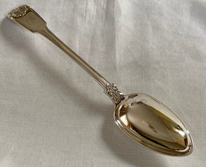 Georgian, George IV, Silver Double Struck Basting Spoon. London 1828 Benjamin Davis. 6.6 troy ounces.