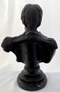 Bronzed Resin Bust of Vice-Admiral Horatio Nelson, After Fredericks.