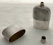 Leuchars of Piccadilly Victorian Silver Hip Flask. London 1866 Thomas Johnson I. 6.5 troy ounces.