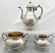 Victorian Silver Coffee Set of Maritime Interest for Sir Thomas Lucas. London 1867/72 R & S Garrard & Co. 57 troy ounces.