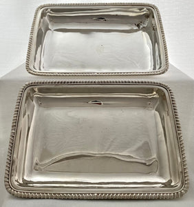 Georgian, George III, Pair of Silver Entree Dishes. Armorial for Admiral Stopford. London 1811 John Houle. 108 troy ounces.