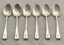 William IV Set of Six Silver Teaspoons. London 1835 John Brydie. 2.3 troy ounces.