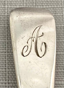 William IV Set of Six Silver Teaspoons. London 1835 John Brydie. 2.3 troy ounces.