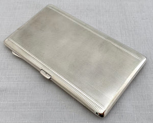 George VI Silver Cigarette Case. Birmingham 1944 Joseph Gloster Ltd. 6.2 troy ounces.