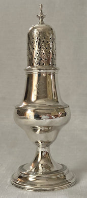 Georgian, George III, Silver Lion Crested Caster. London 1796 Alexander Field. 2.3 troy ounces.