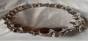 Large Victorian Silver Plated Salver. Johnson & Co, Birmingham, circa 1879 - 1899.