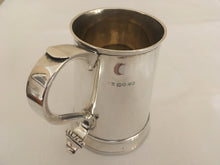 William IV silver tankard mug. London 1835 William Bateman II.  7 troy ounces.