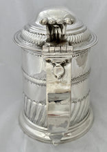 Georgian, George I, Silver Lidded Quart Tankard. London 1724 Richard Bayley. 25.5 troy ounces.