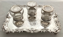 Georgian, George II, Silver Inkstand. Arms of Leveson-Gower. London 1750 Edward Aldridge I. 30.8 troy ounces.