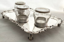 Georgian, George II, Silver Inkstand. Arms of Leveson-Gower. London 1750 Edward Aldridge I. 30.8 troy ounces.