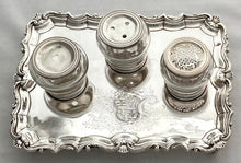 Georgian, George II, Silver Inkstand. Arms of Leveson-Gower. London 1750 Edward Aldridge I. 30.8 troy ounces.