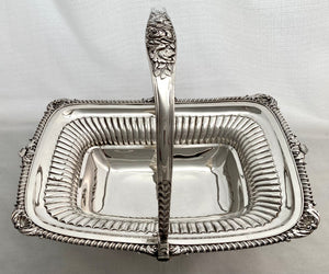 Georgian, George IV, Silver Cake Basket. London 1821 William Eaton. 38.6 troy ounces.