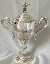 Victorian Military Silver Plated Cup & Cover with Kneeling Rifleman, circa 1870 - 1890.