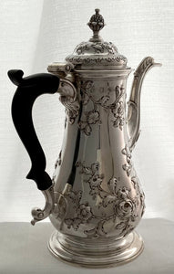 Georgian, George III, Silver Coffee Pot. London 1762 Fuller White. 25 troy ounces.