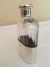 Asprey silver and cut glass hip flask. London 1906 Charles & George Asprey