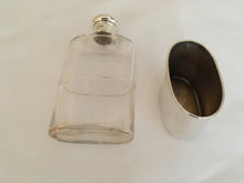 Asprey silver and cut glass hip flask. London 1906 Charles & George Asprey