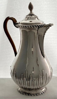 Georgian, George III, Silver Hot Water Jug, London 1768 David Whyte. 15.5 troy ounces.