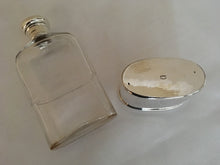 Asprey silver and cut glass hip flask. London 1906 Charles & George Asprey