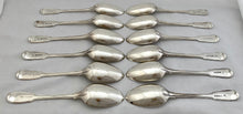 Georgian, George III, Twelve Silver Tablespoons. Crested for William Duncombe 2nd Baron Feversham. 32.8 troy ounces.