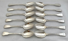 Georgian, George III, Twelve Silver Tablespoons. Crested for William Duncombe 2nd Baron Feversham. 32.8 troy ounces.