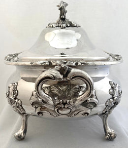 William IV Old Sheffield Plate Soup Tureen; Crested for Adams of Somerset. J. Dixon & Sons of Sheffield, circa 1835.