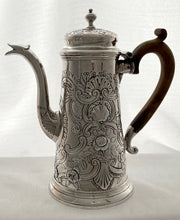 Queen Anne Britannia Silver Coffee Pot. London circa 1706 - 1713. 22 troy ounces.