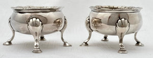 Georgian, George III, Pair of Silver Salts. London 1770/71 David Hennell I & Robert Hennell I. 3.4 troy ounces.