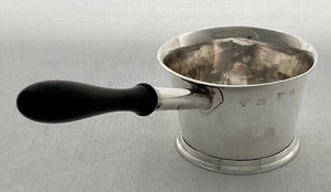 Georgian, George II, Silver Brandy Pan. London 1728 Gabriel Sleath. 4.9 troy ounces.