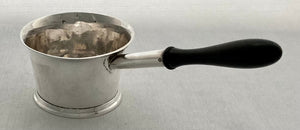Georgian, George II, Silver Brandy Pan. London 1728 Gabriel Sleath. 4.9 troy ounces.