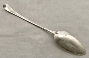 Georgian, George III, Silver Basting Spoon. London, circa 1775 - 82, William Sumner & Richard Crossley. 3 troy ounces.