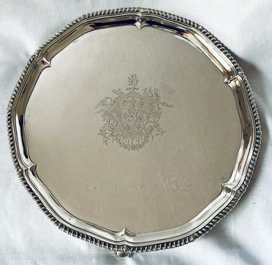 Georgian, George II, Silver Salver, Arms of Holland. London 1759 John Cormick. 36 troy ounces.