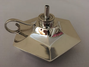 Asprey hexagonal silver table lighter, Birmingham 1936.