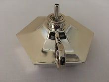 Asprey hexagonal silver table lighter, Birmingham 1936.