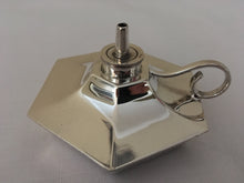 Asprey hexagonal silver table lighter, Birmingham 1936.