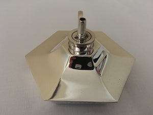 Asprey hexagonal silver table lighter, Birmingham 1936.