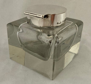 Asprey, George V, Silver & Cut Glass Cube Inkwell. London 1928 Asprey & Co. Ltd.