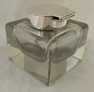 Asprey, George V, Silver & Cut Glass Cube Inkwell. London 1928 Asprey & Co. Ltd.