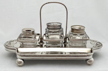 Silver Plate on Copper Inkstand.