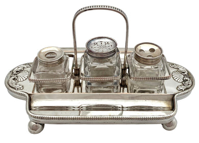 Silver Plate on Copper Inkstand.
