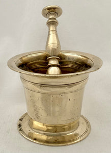 Early 18th Century Brass Mortar and Pestle