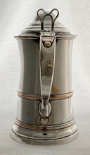 19th Century Silver Plate on Copper Large Lidded Tankard.