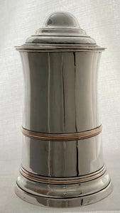 19th Century Silver Plate on Copper Large Lidded Tankard.
