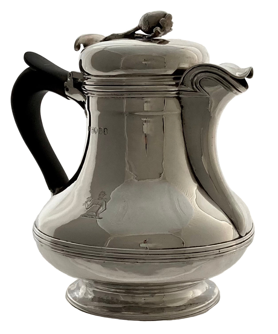 George IV Silver Hot Water Jug. London 1823 Edward Edwards I. 24 troy ounces.