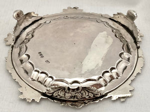 Georgian, George III, Silver Waiter. London 1818 William Burwash. 9.2 troy ounces.