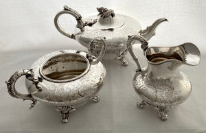 William IV Silver Plated Tea Set, circa 1835.