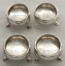 Georgian, George III, Set of Four Scottish Silver Salts. Glasgow 1776 Milne & Campbell. 11 troy ounces.