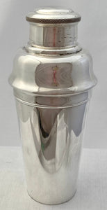 Asprey Silver Plated Cocktail Shaker, circa 1930.