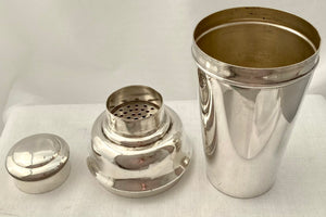 Asprey Silver Plated Cocktail Shaker, circa 1930.