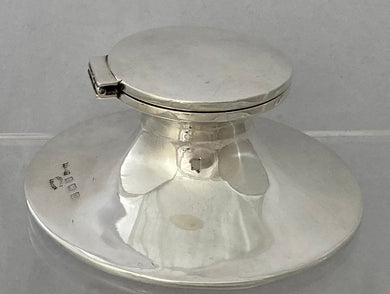 Asprey, George V, Silver Capstan Inkwell. Birmingham 1913  Asprey & Co. Ltd